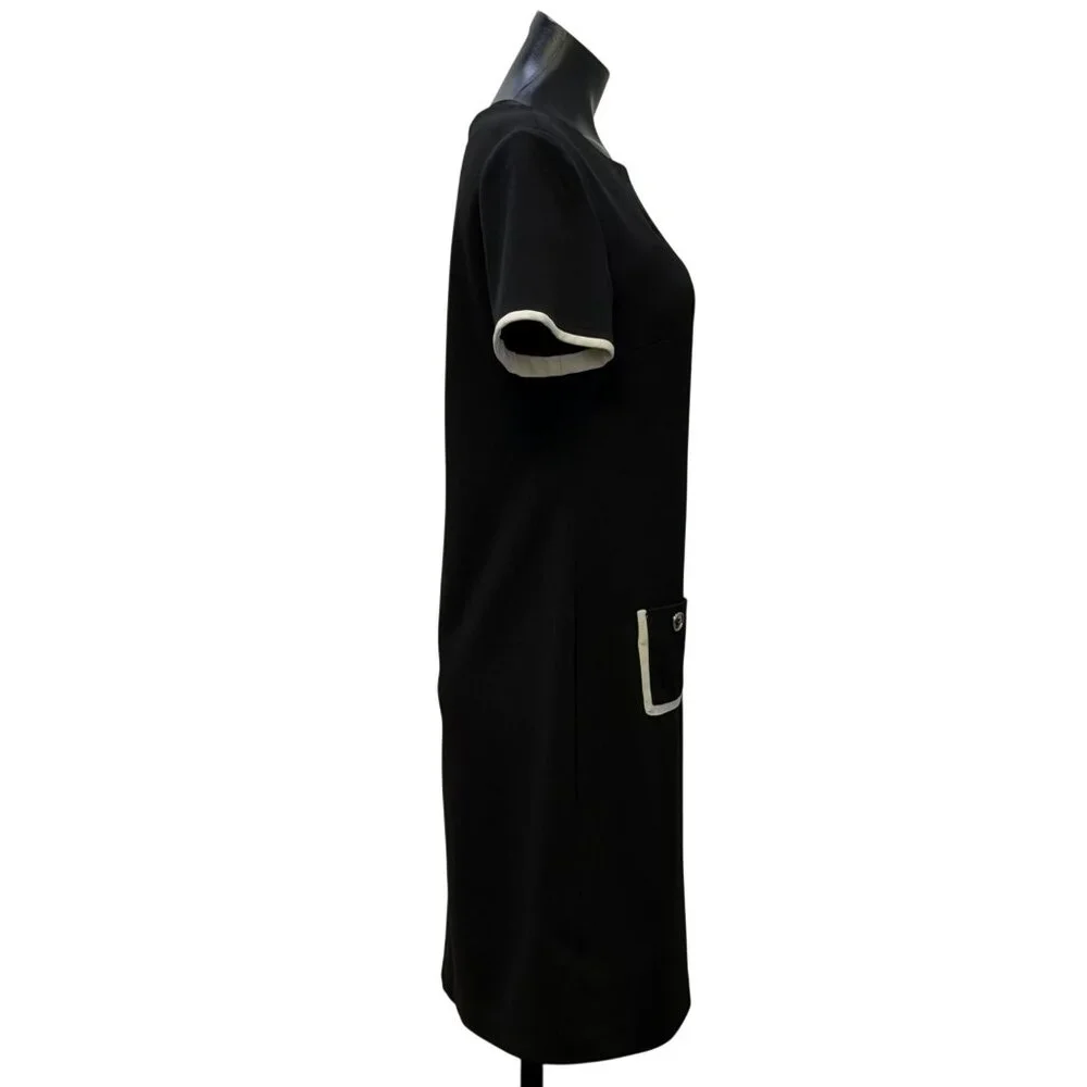 Tommy Hilfiger Black & White Knit Dress L - Picture 3 of 9
